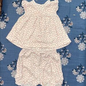 Kissy Kissy Pink Heart Print Two-Piece Set